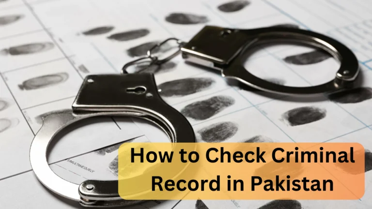 How to Check Criminal Record in Pakistan