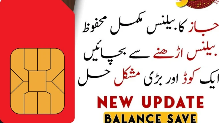 Jazz Balance Save Code While using internet